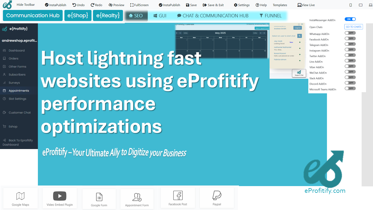 Host lightning fast websites using eProfitify performance optimizations
